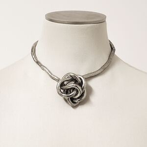 Moldable Unisex Silver Necklace Bracelet